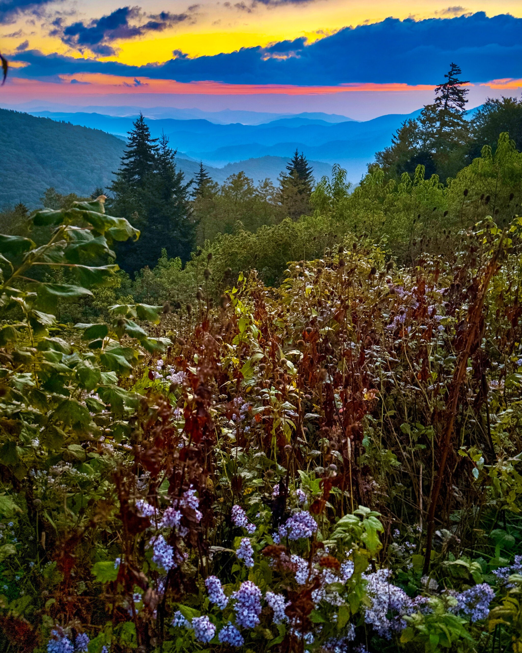 Sunrise over the Blue Ridge Mountains