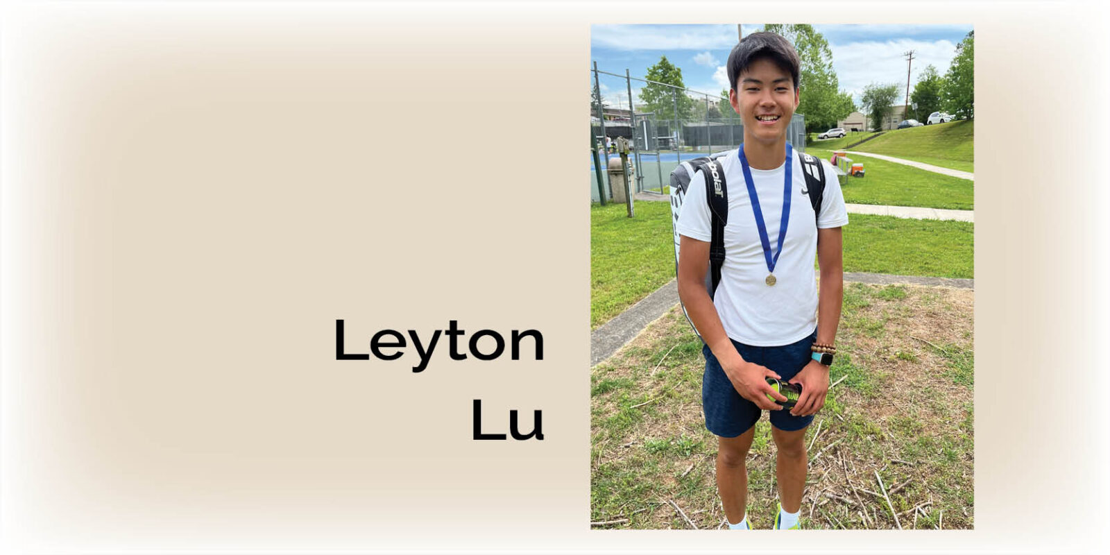 Leyton Lu wins tennis district championship