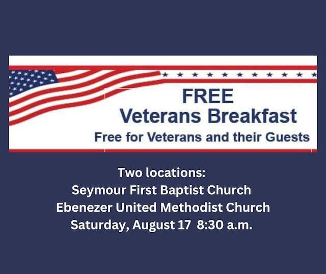 Veterans free breakfast: Two locations on Saturday