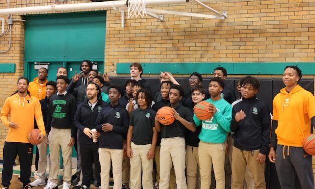 Pilot and UT athletes surprise Emerald youth